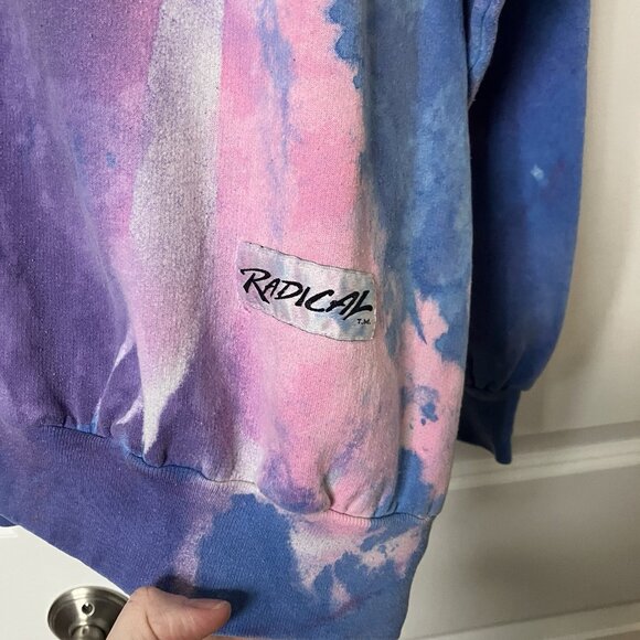Vintage Much Music Sweatshirt Tie Dye O/S Radical MuchMusic 90s Made in Canada - Picture 2 of 8